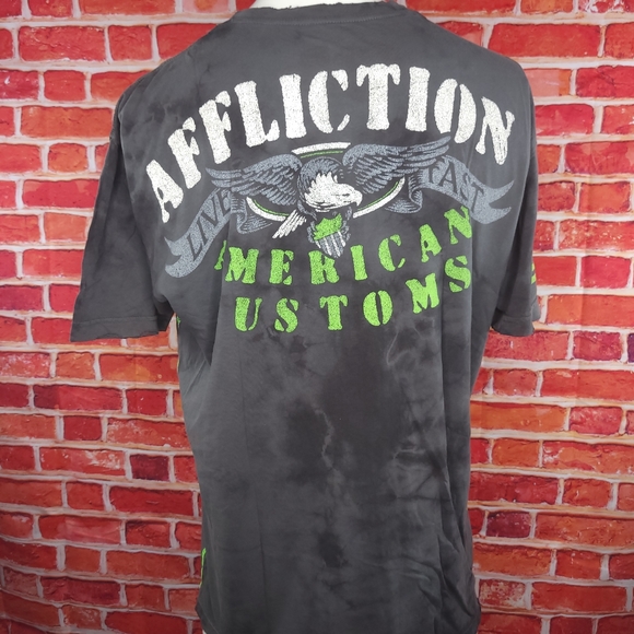 Affliction American Customs Distressed Men's Eagle T-shirt - Size: 2X - NWOT - Picture 9 of 12